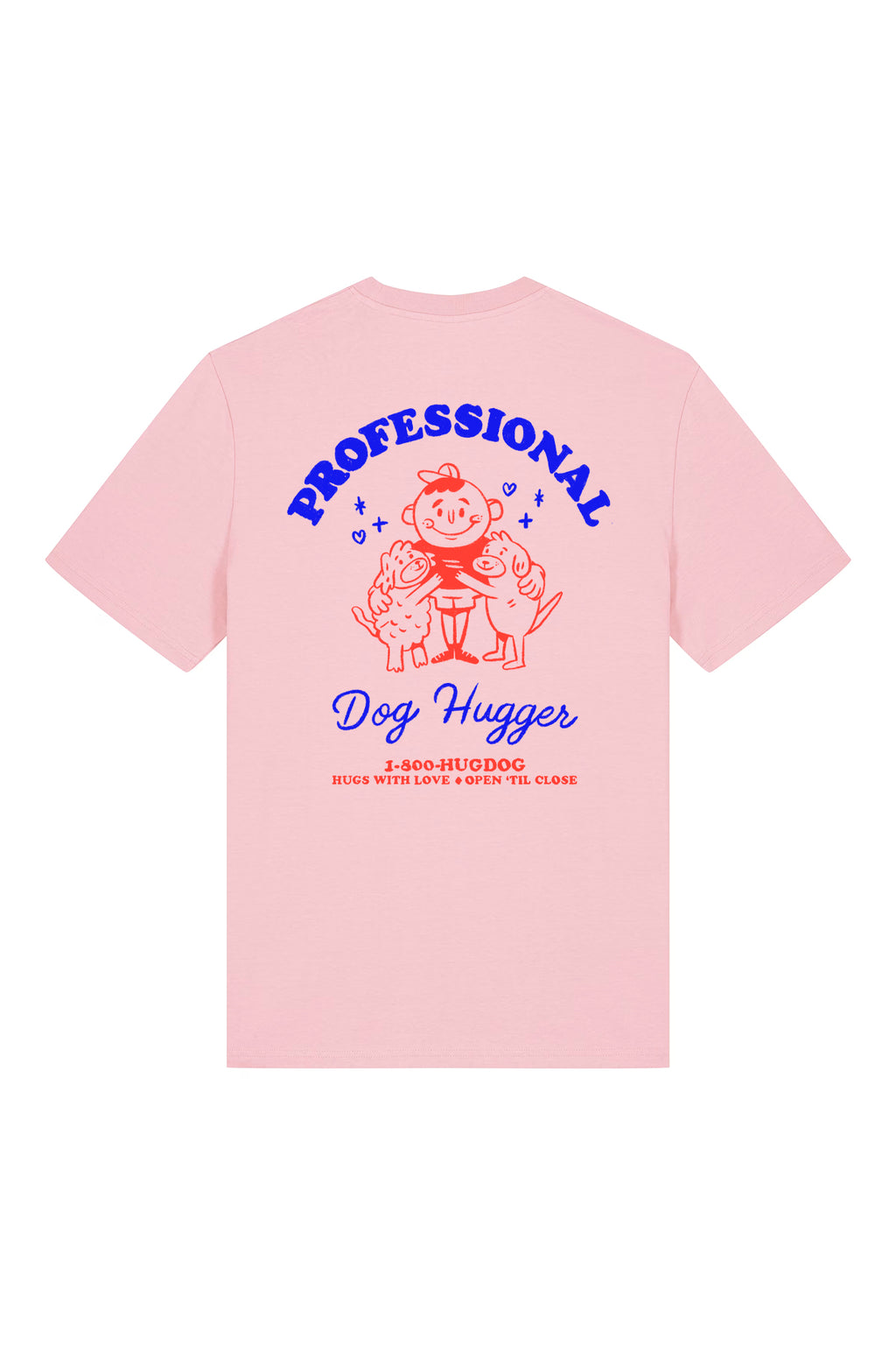 DOG HUGGER T-SHIRT — COTTON PINK