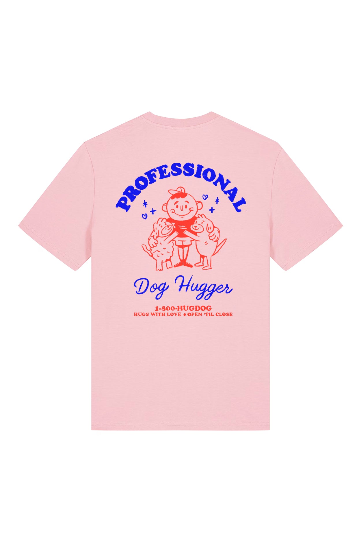 DOG HUGGER T-SHIRT — COTTON PINK